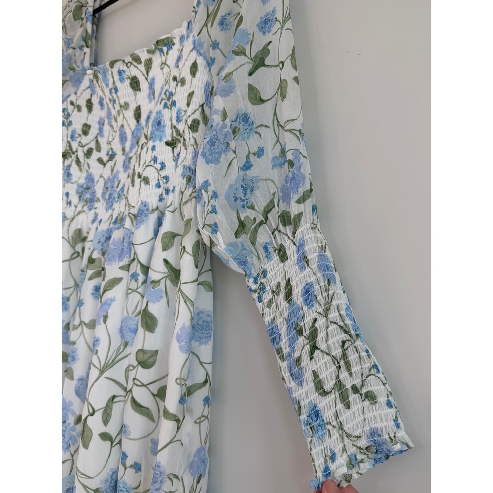 Hill House Grace Mini Nap Dress Cottagecore Floral Women S Garden Party Milkmaid - Picture 5 of 8